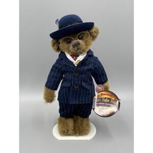 Brass Button Bears BAXTER 1900's 20th Century Collectibles Bear W/ Stand